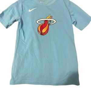 Nike Kids Light Blue Tee Miami Heat Size Small